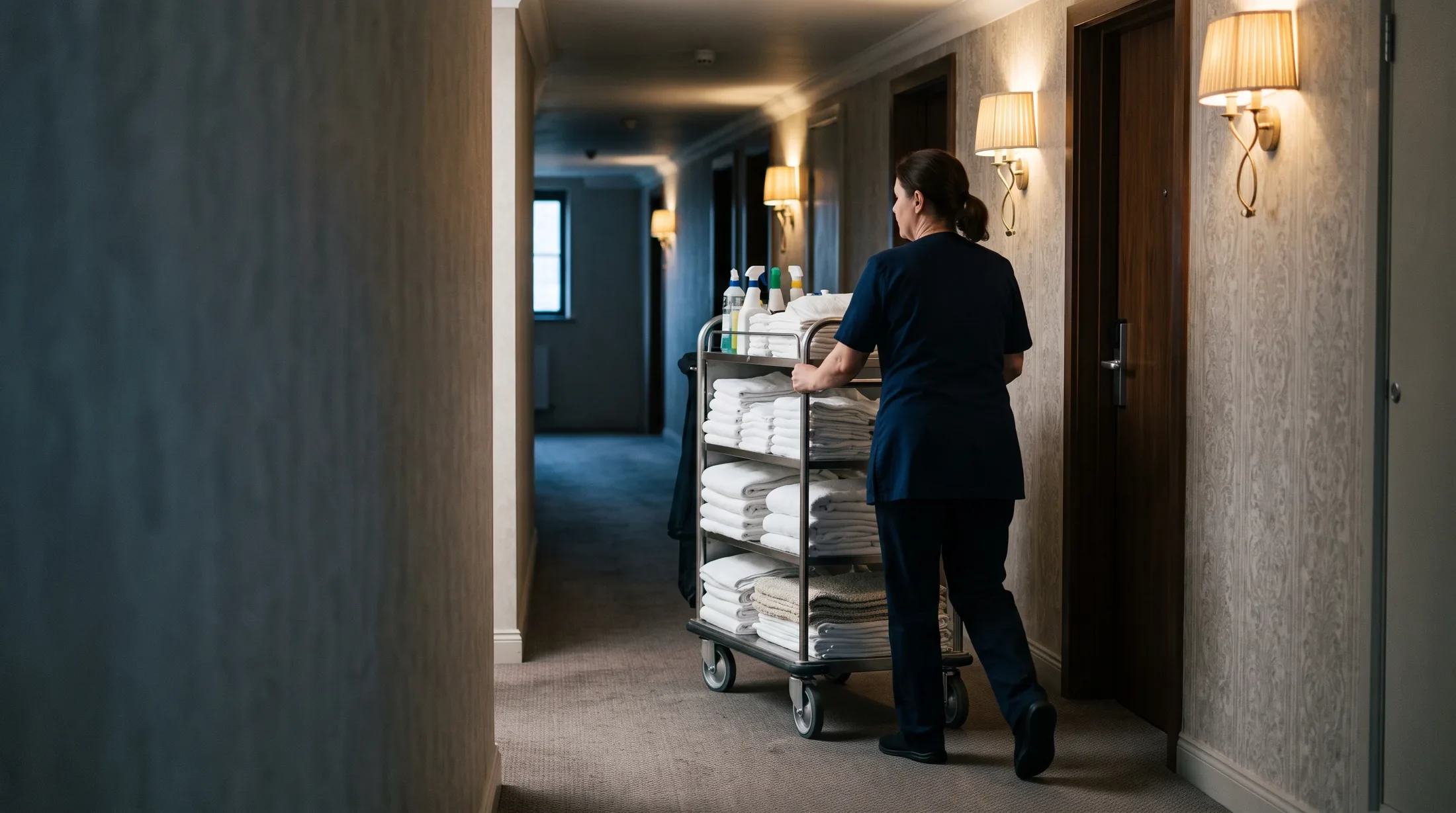 housekeeping crew on the floor