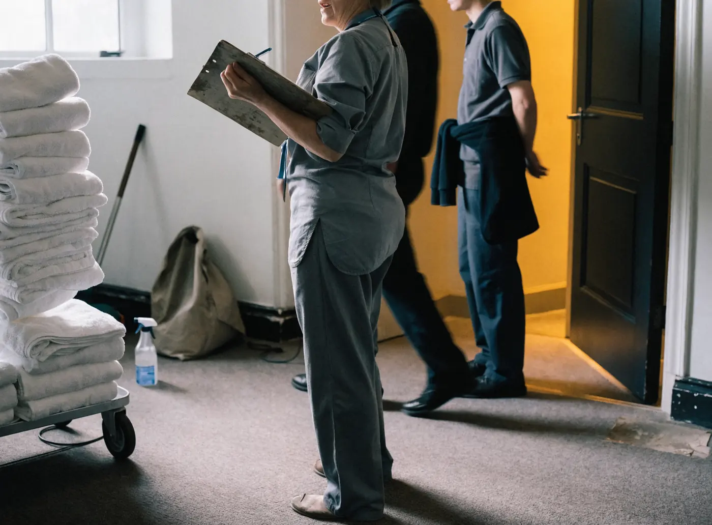 A managed program team on site during a shift
