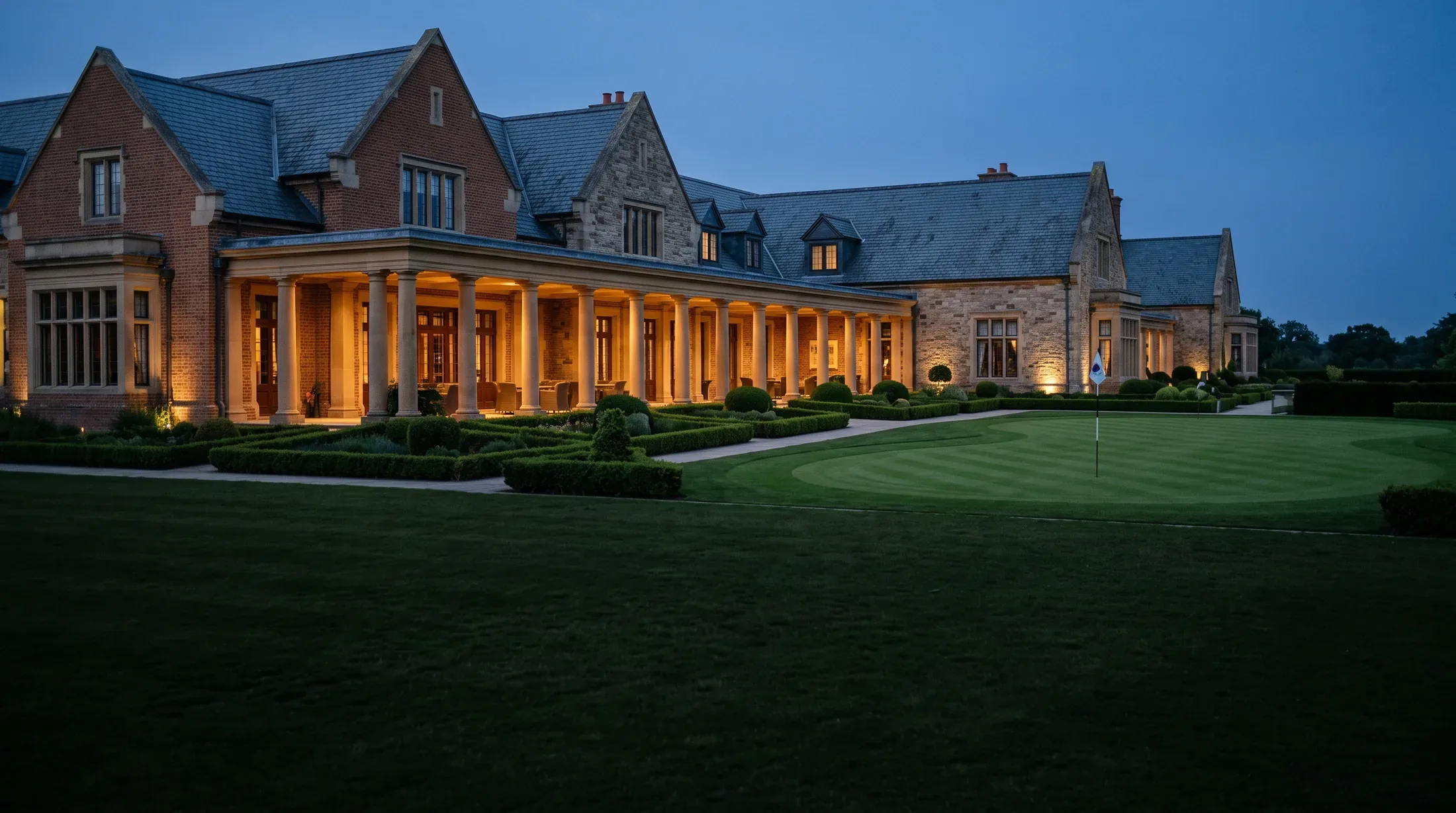 a country club clubhouse at service